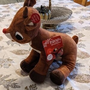 Large Vtg Rudolph The Red Nosed Reindeer Plush 2008 (battery worn down)